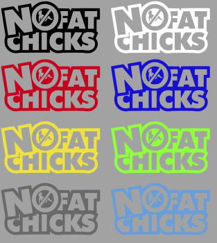 Aufkleber No Fat Chicks